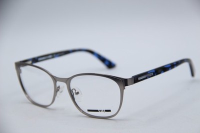 NEW ALEXANDER MCQUEEN MCQ MQ0116OP 004 GUNMETAL BLUE AUTHENTIC EYEGLASSES 50-17