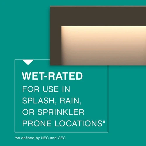 Taper 8" Wide Bronze LED Horizontal Outdoor Deck Step Light - Picture 5 of 10