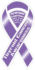 Thyroid Cancer Awareness Prevention Ribbon Vinyl Decal Sticker Choose Size