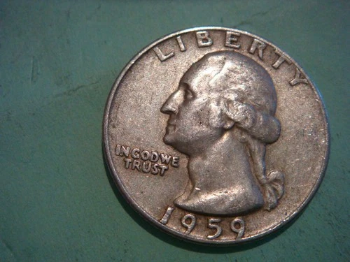 1959 D Washington Quarter in Album Filling cond actual coin in pic