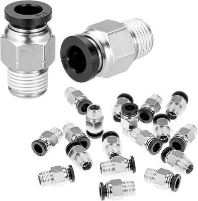 20 Pack 1/4  Tube x 1/8  NPT Straight Push to Connect Air Line Fittings 145 PSI!