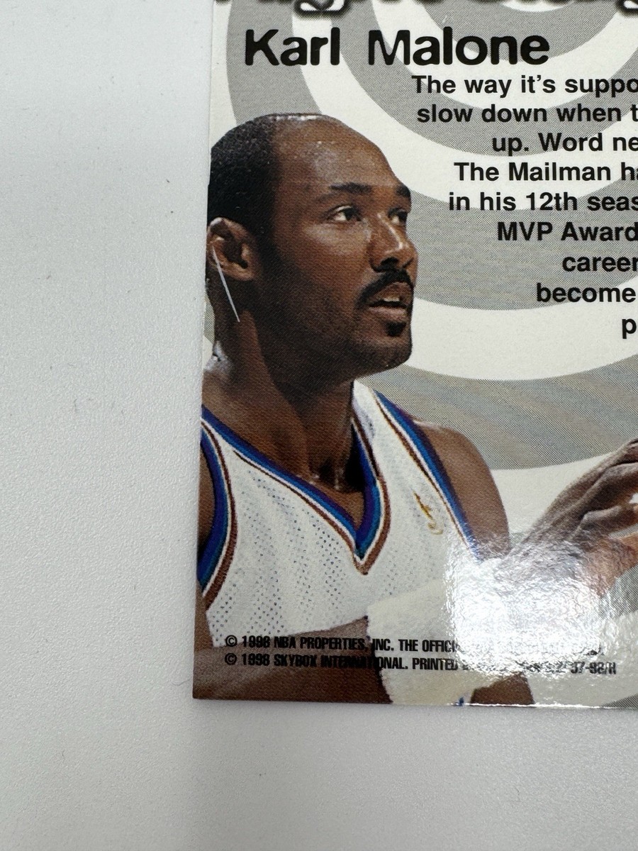 Karl Malone 1997-98 Skybox Hoops High Voltage 500 Volts 083/500
