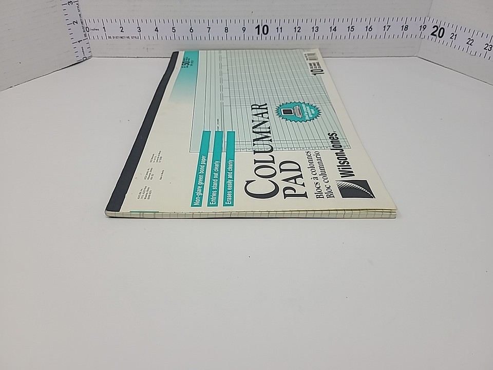 Vintage Wilson Jones G7110 Columnar Ruled Pad 10 Column 50 Sheet 14 x 8 ...