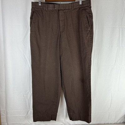 Ermenegildo Zegna Pants Men 36x29 Brown Cotton Chino Dress Slacks Romania Casual