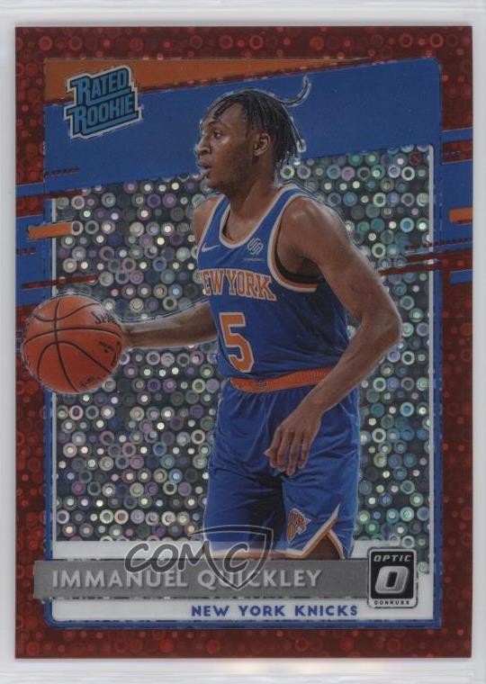 2020-21 Donruss Optic Fast Break Red Prizm 74/85 Immanuel Quickley Rookie RC g7s