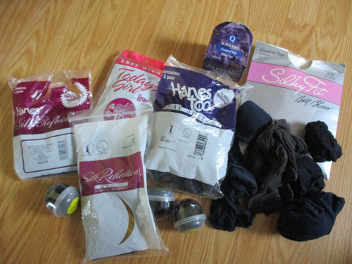 LOT OF 31 Hanes & L'eggs Pantyhose Knee High Thigh High Mixed NEW & USED
