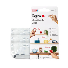 Sugru by Tesa - Moldable Multi-Purpose Glue for Creative Fixing and Making, Whit