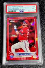 2022 PSA 9 MINT KOLE CALHOUN SSP RED 4/5  TOPPS CHROME SAPPHIRE EDITION G6894