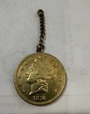 1874 PIAGET HORLOGERS JOAILLIERS   GENEVA SWITZERLAND gold plated KEYCHAIN RARE