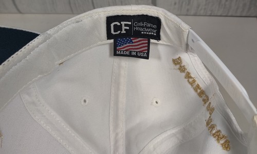 Make America Great Hat Boaters For Trump White Gold Cali-Fame 45 KAG Worn Once - Picture 6 of 6