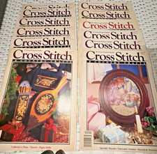 Lot of 12 VTG Cross Stitch Country Crafts Pattern Magazines 1987 1990 1991