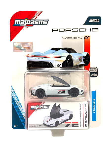 Majorette Porsche Deluxe Porsche Vision Gran Turismo White 1:64 NEW Metal Model-image