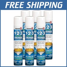 Oil-Based White Primer Spray, Bulls-Eye 1-2-3 Turbo, 6 Pack