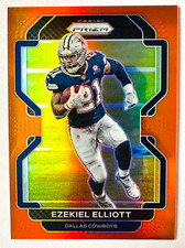 2021 Panini Prizm Ezekiel Elliott ORANGE Wave Prizm Card SP #/249 Cowboys!