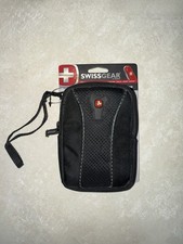 SWISSGEAR GA-7877-02 Black Nylon Padded Compact Camera Case, Strap Belt Loop