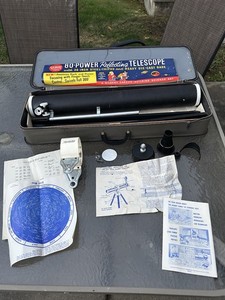 Vintage A.C. Gilbert 80 Power Reflecting Telescope Complete w/ Case & Papers