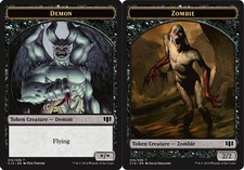 Demon Token // Zombie Token - Black Light Play, English Magic the Gathering MTG 