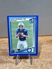 2025 Panini Donruss Riley Leonard Blue Press Proof Color Match Rookie Colts