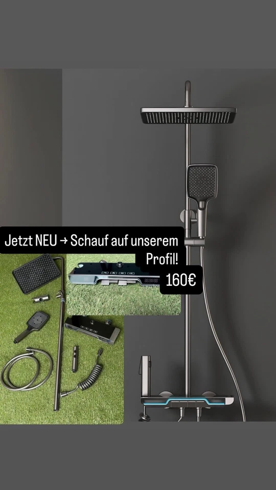 Premium Duschamatur mit Thermostat – Regendusche & Handbrause - EMKE - Bild 2 von 4