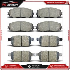 Front Rear Ceramic Brake Pads For 2008-2015 Scion Xb 2009-2019 Toyota Corolla