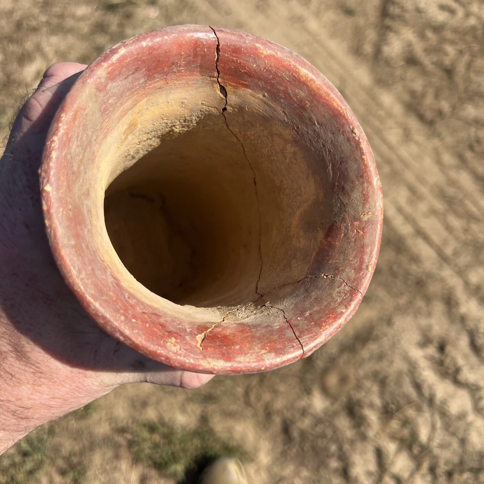 КРАСИВЫЙ ОРИГИНАЛЬНЫЙ ПОЛИХРОМНЫЙ СОСУД NAZCA — МИФИЧЕСКОЕ СУЩЕСТВО 6,7/8 дюйма в высоту Q601 - Изображение 4 из 4