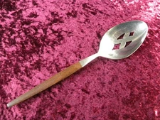 CANOE MUFFIN Large Pierced Serving Spoon EPIC EKCO ETERNA Forged Stainless Japan