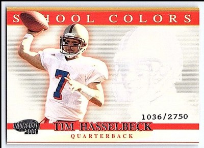 2001 Pacific Invincible School Colors  Tim Hasselbeck 2 1036/2750