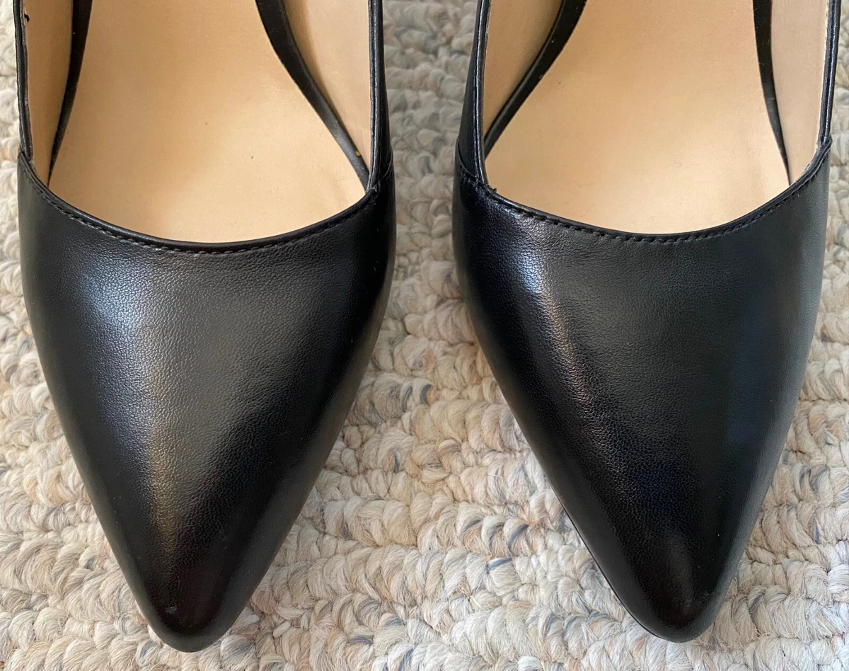 NEW FRANCO SARTO L Abree women s high heel shoes black leather size 8 M 38