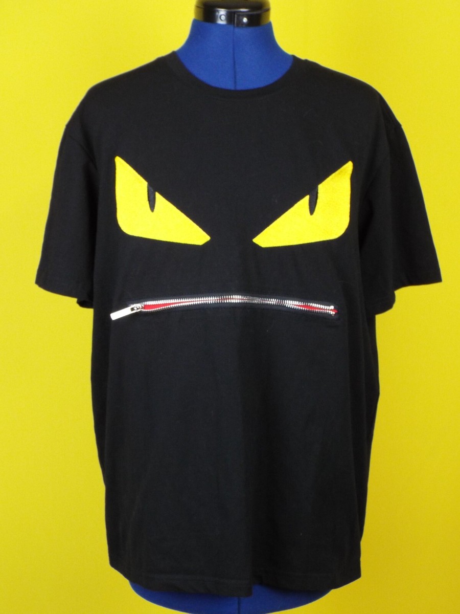 Fendi Bug Eyes Zip Mouth T-Shirt Small