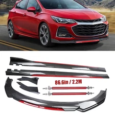 Front Bumper Lip Spoiler Body Kit Side Skirt Carbon Fiber For Chevrolet Cruze