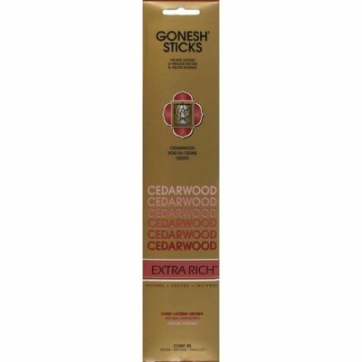 Gonesh Incense Sticks - 8 Packs - Cedarwood - 20 Sticks Per Pack Extra Rich