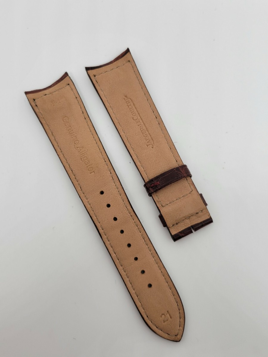 Authentic UNWORN Jaeger LeCoultre 21x18 LONG Brown Alligator