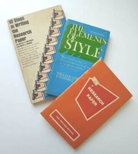 Lot of Vintage Books on Writing & Research Basics, Published 1971-1981