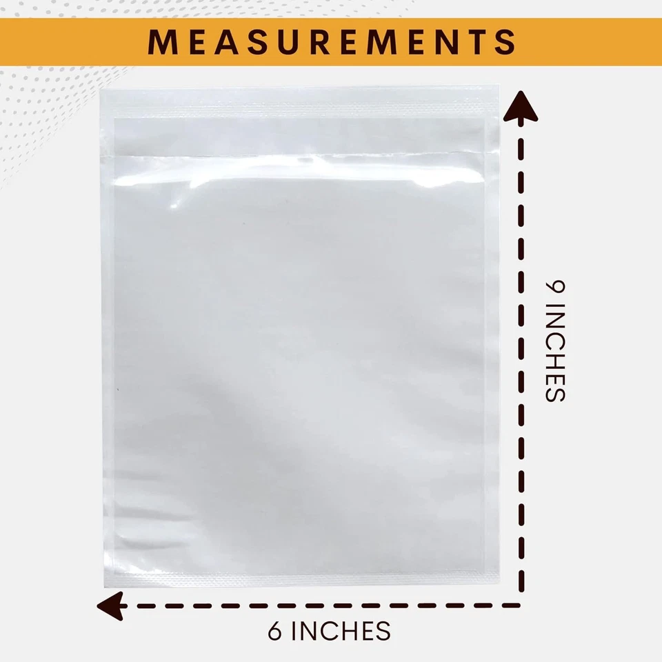 1000Pack 6"x9" Clear Packing List Envelopes Shipping Label Pouches Self Adhesive - Image 3 of 4