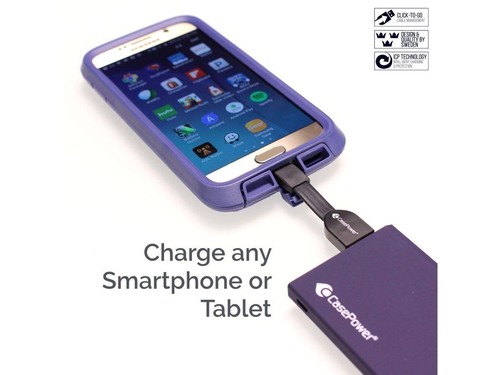 CasePower 5700 mAh 2.1A Power Bank USB Charger for iPhone Samsung iPad Tab BLACK - 第 7/10 張圖片