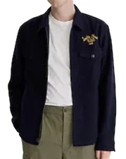 WALLACE & BARNES J.CREW ZIP FRONT SOUTH STREET CHAIN STITCH WORKSHIRT JACKET XL