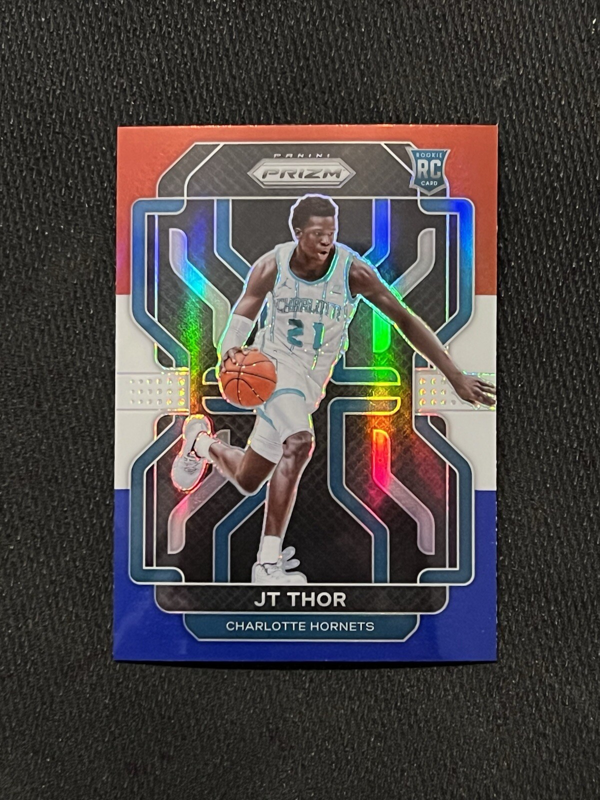 JT THOR 2021-22 PANINI PRIZM BASKETBALL RED WHITE BLUE RC HOLO RWB #272 Rookie