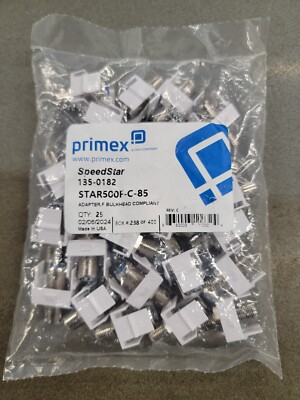 (25-Pk) SpeedStar Primex Adapter F Bulkhead Compliant STAR500F-C-85
