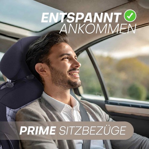 Fundas de asiento de coche Prime adecuadas para Ssangyong Musso 2 desde 2018 (negro-gris) | NUEVO - Imagen 12 de 12