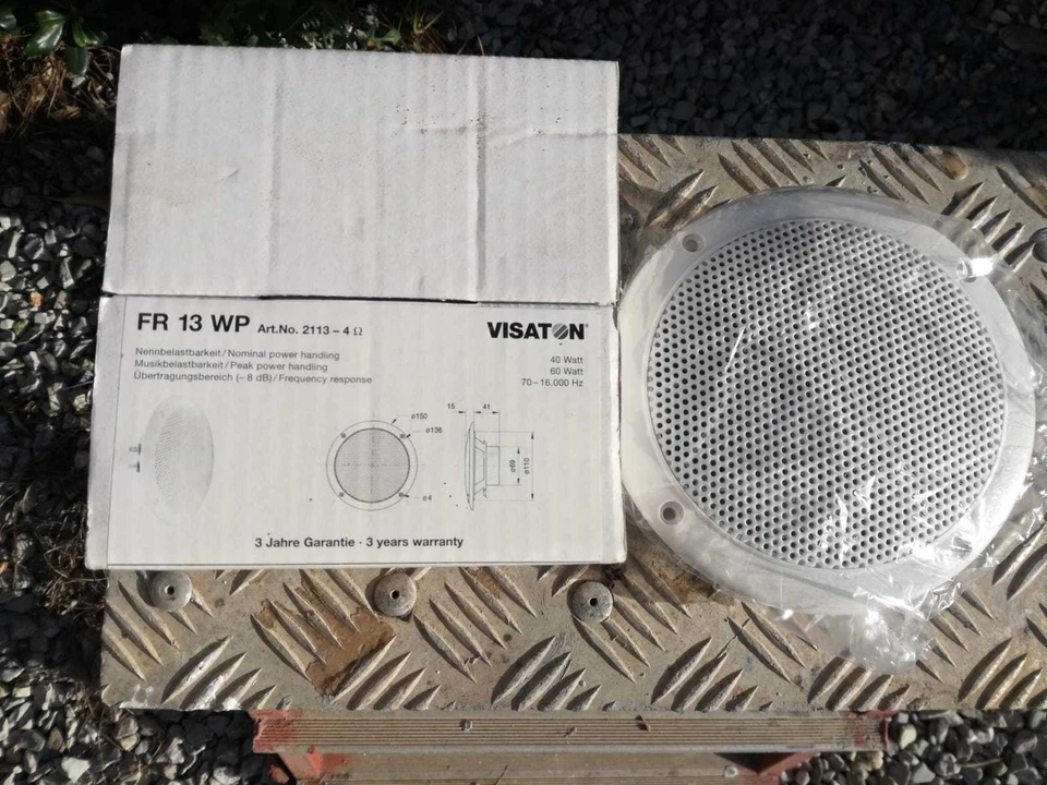 VISATON FR 13 WP ALTOPARLANTE BIANCO IMPERMEABILE NUOVO IP 65 - Immagine 3 di 3