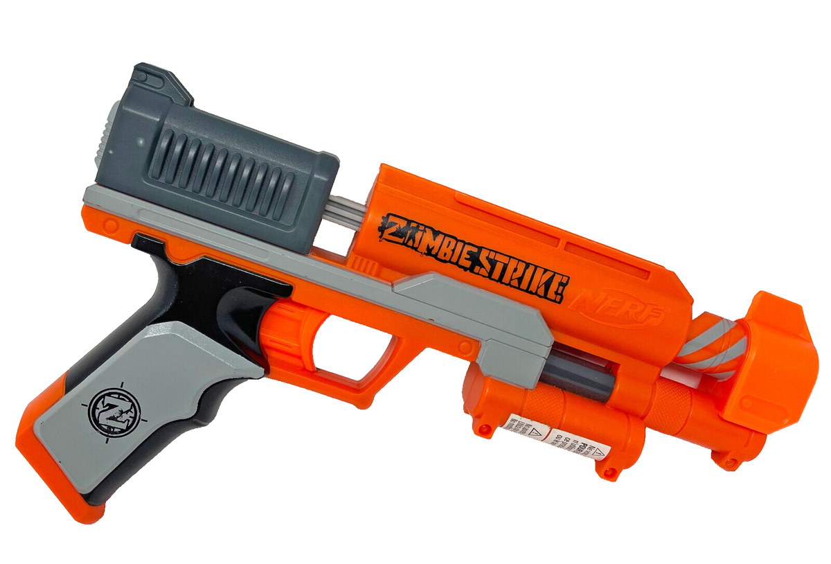 Nerf Zombie Strike Clear Shot Dart Gun Blaster Used Tested Works