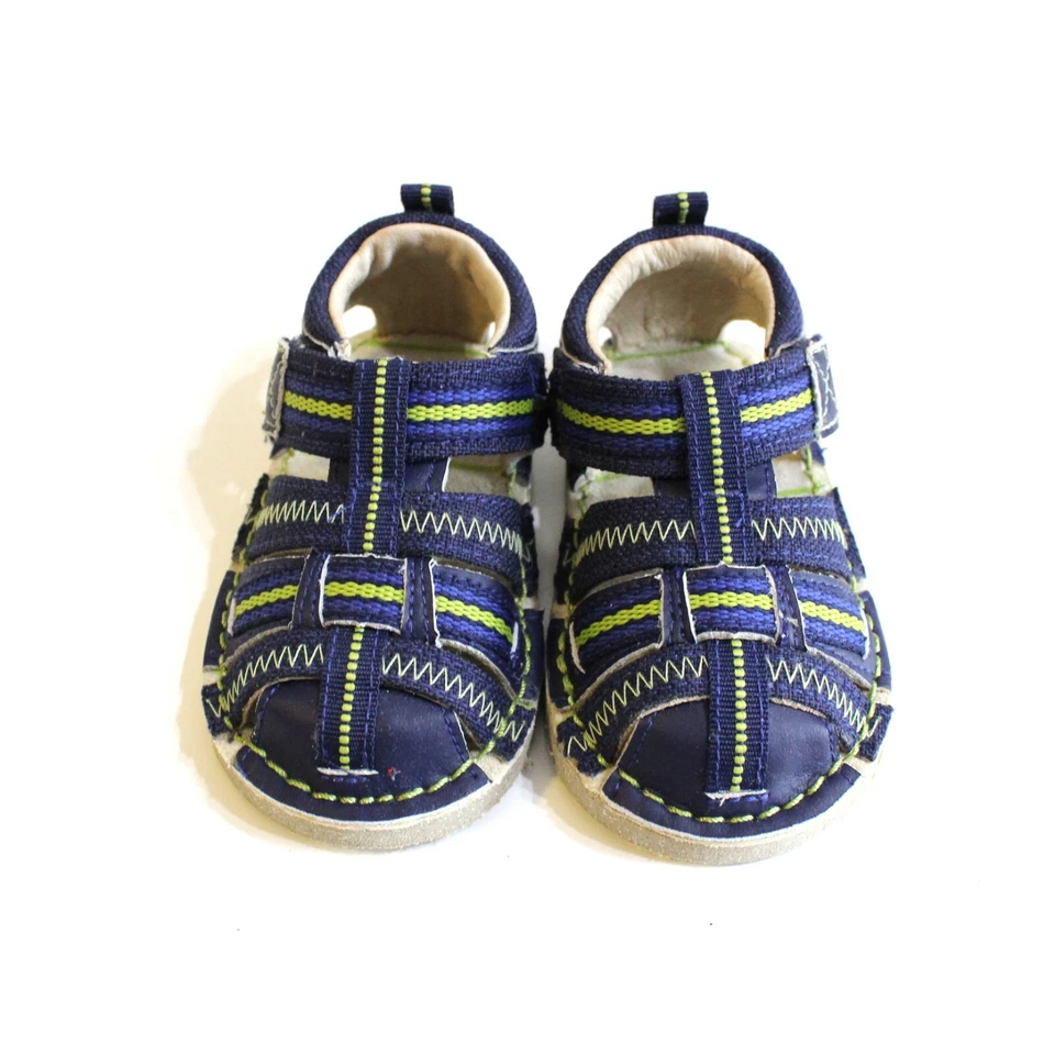 Robeez Baby Boy's Leather Sandals Size 3 Navy Blue - Image 3 of 4