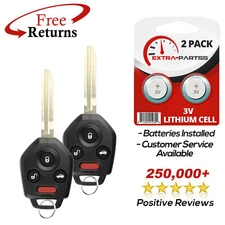 2 Remote Keyless Entry Car Key Fob Replacement For Subaru 82 Chip (CWTWB1U811)