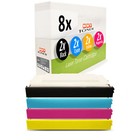 8x Toner Remplace Lexmark C500H2CG C500H2KG C500H2MG C500H2YG
