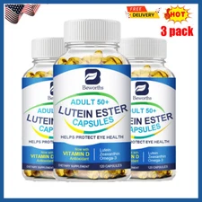 3x120Pcs Lutein Ester Capsules DHA Zeaxanthin Zinc,Eye Health Dietary Supplement