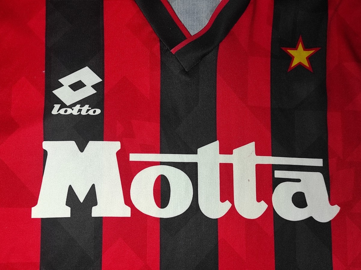 AC MILAN 1993-94 HOME SHIRT LOTTO JERSEY SOCCER SIZE M | eBay