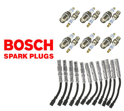 For MB CLK320 E320 ML320 MK Ignition Wires & Bosch Motorsport Racing Spark Plugs