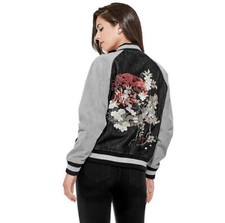 Guess Year Of The Dog Chinese Zodiac Calendar Horoscope Bomber Jacket Black