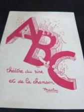 programme,ABC , théâtre du rire et de la chanson  -- (samg)----