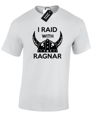 I RAID WITH RAGNAR HERREN T-SHIRT COOL WIKINGER THOR VALHALLA RAGNAR FAN S - 5XL